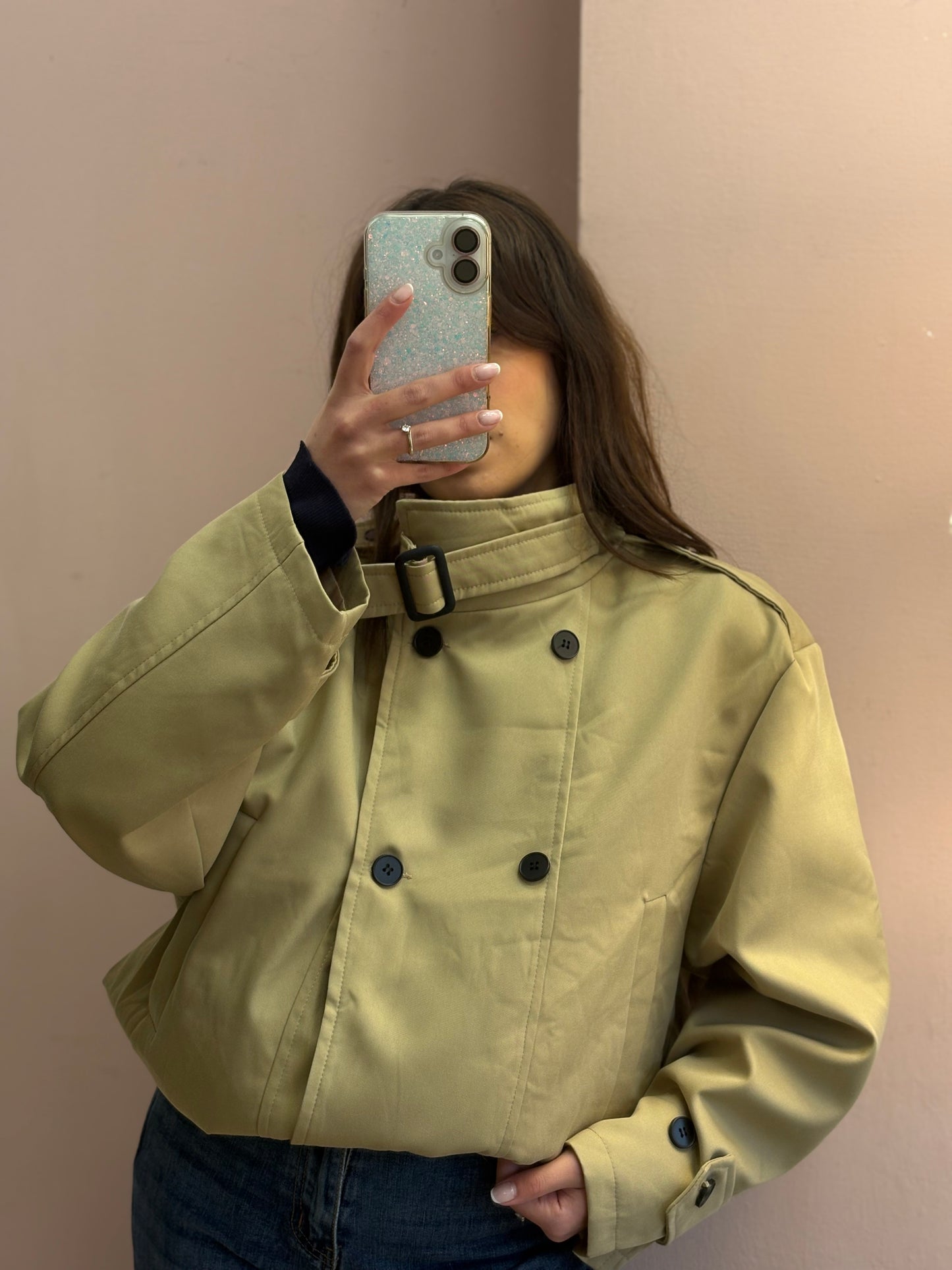 IMPERMEABILE BEIGE DOPPIOPETTO