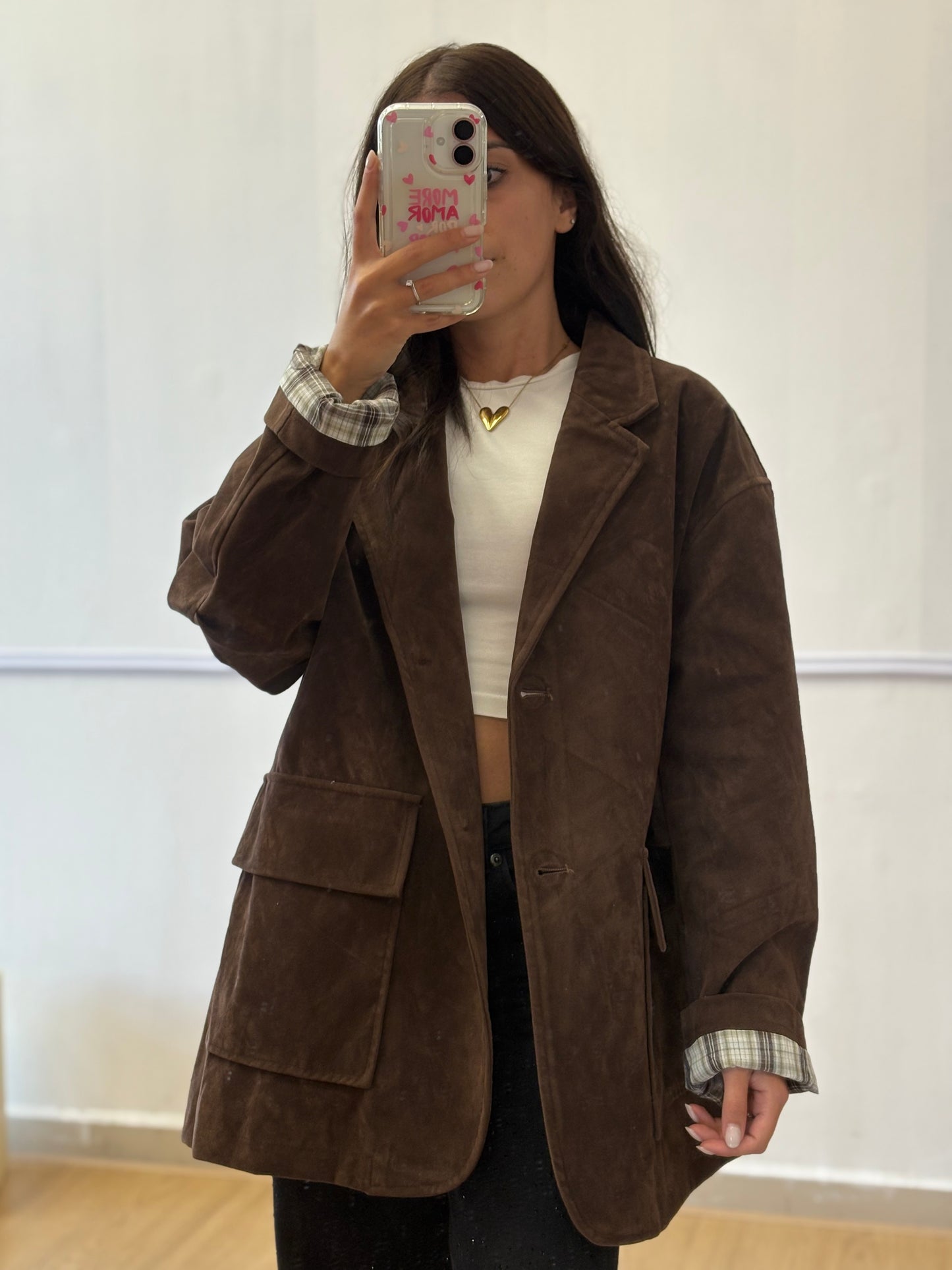 BLAZER CAMOSCIO MARRONE