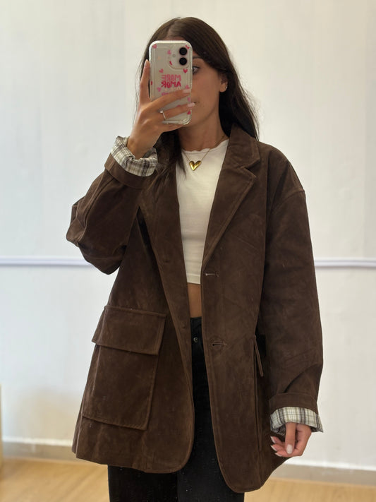 BLAZER CAMOSCIO MARRONE