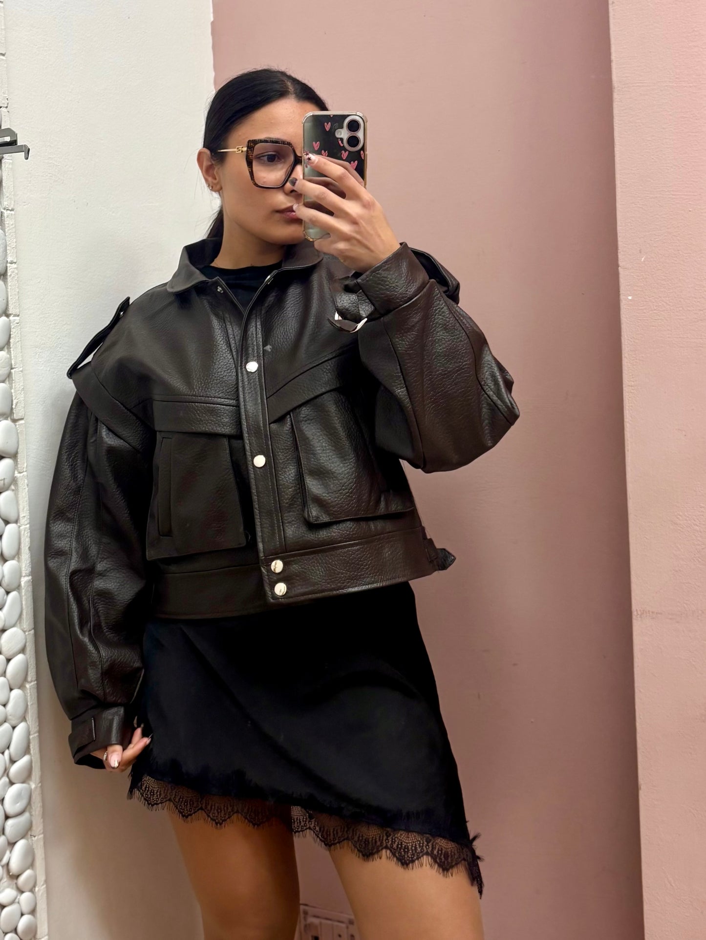 GIUBBINO ECOPELLE CIOCCOLATO