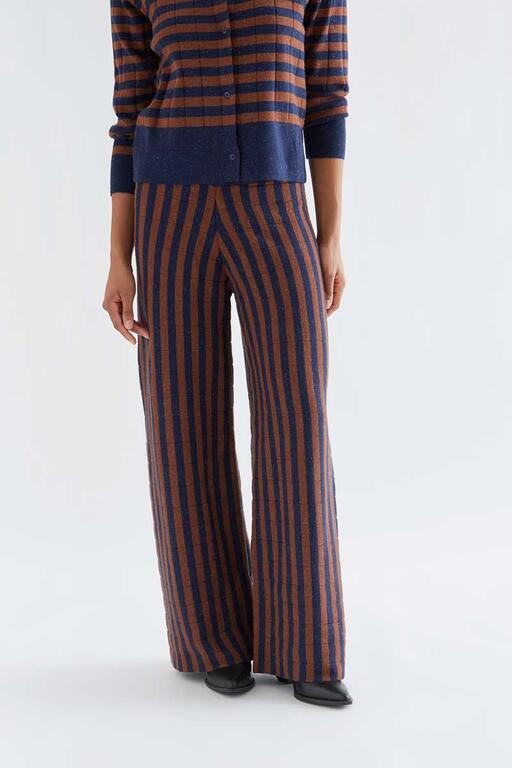 PANTALONE A RIGHE BLU E MARRONE COMPANIA FANTASTICA