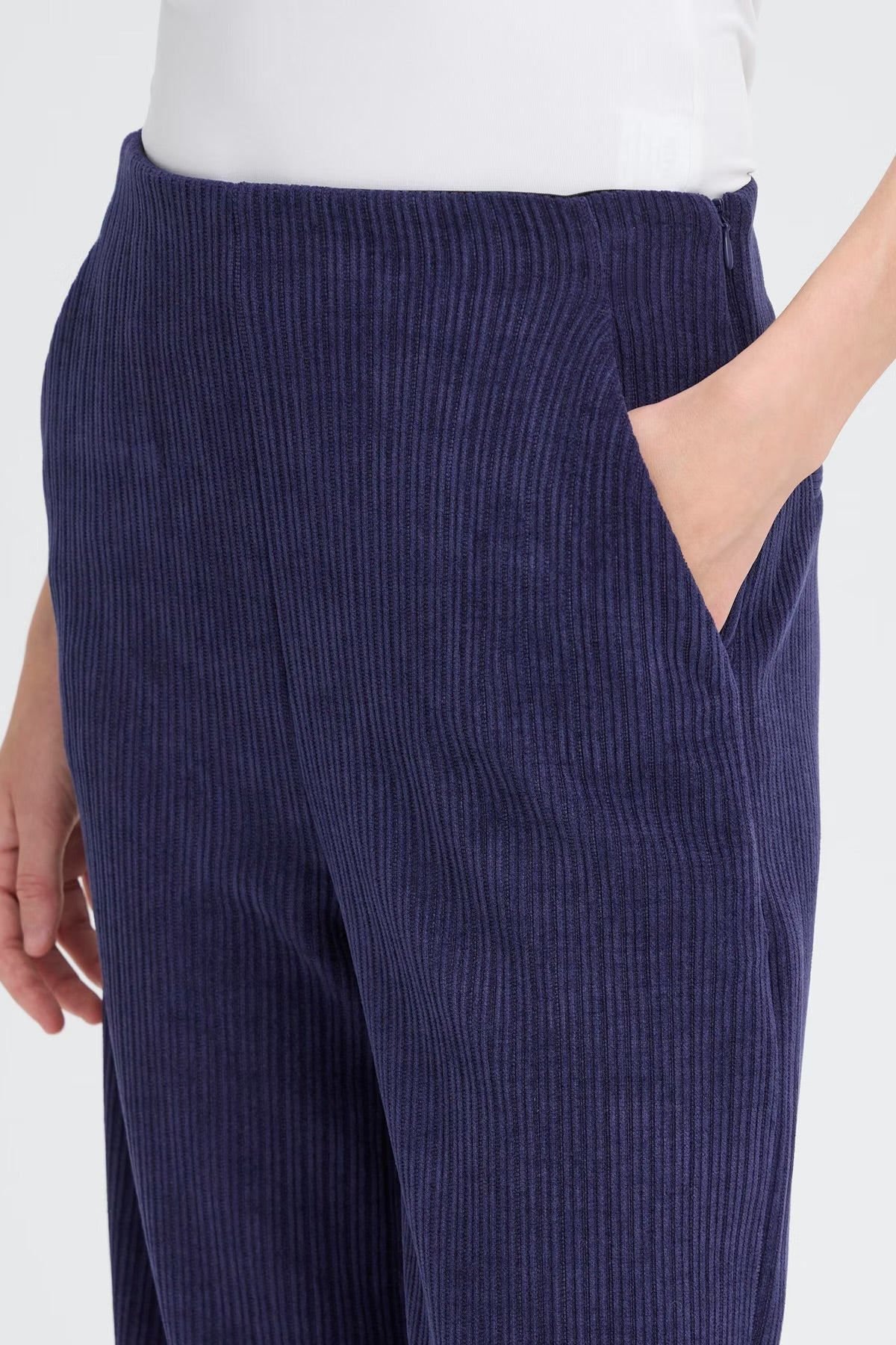 PANTALONE VELLUTO BLU