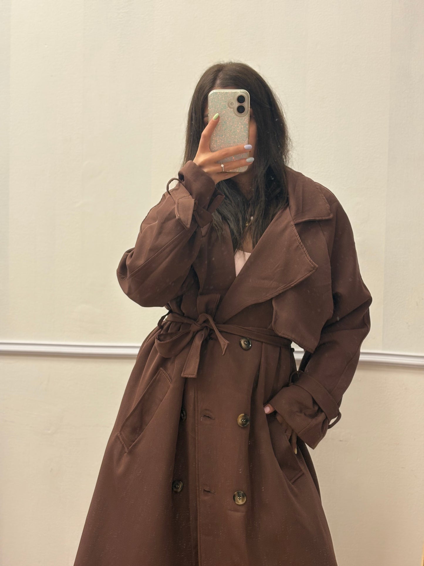 TRENCH LUNGO CIOCCOLATO