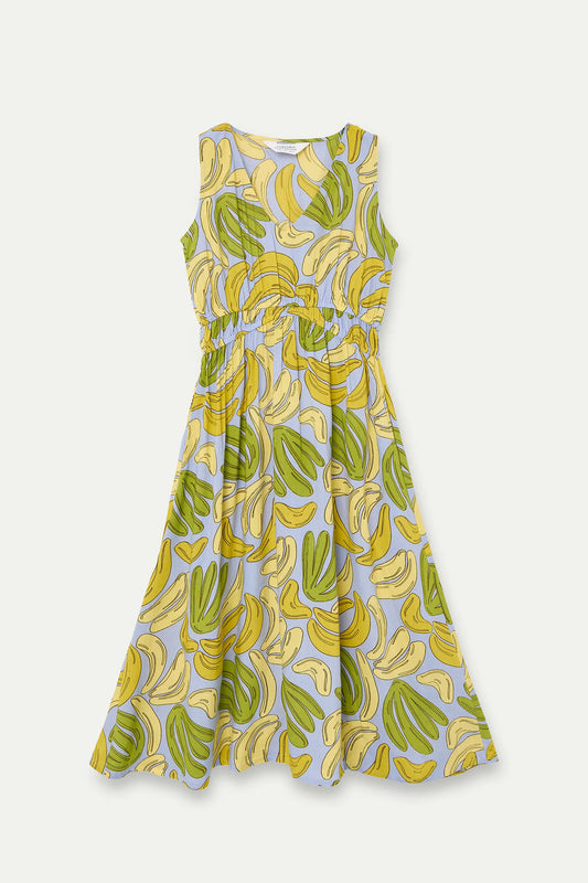 ABITO MIDI CON STAMPA GUINEA