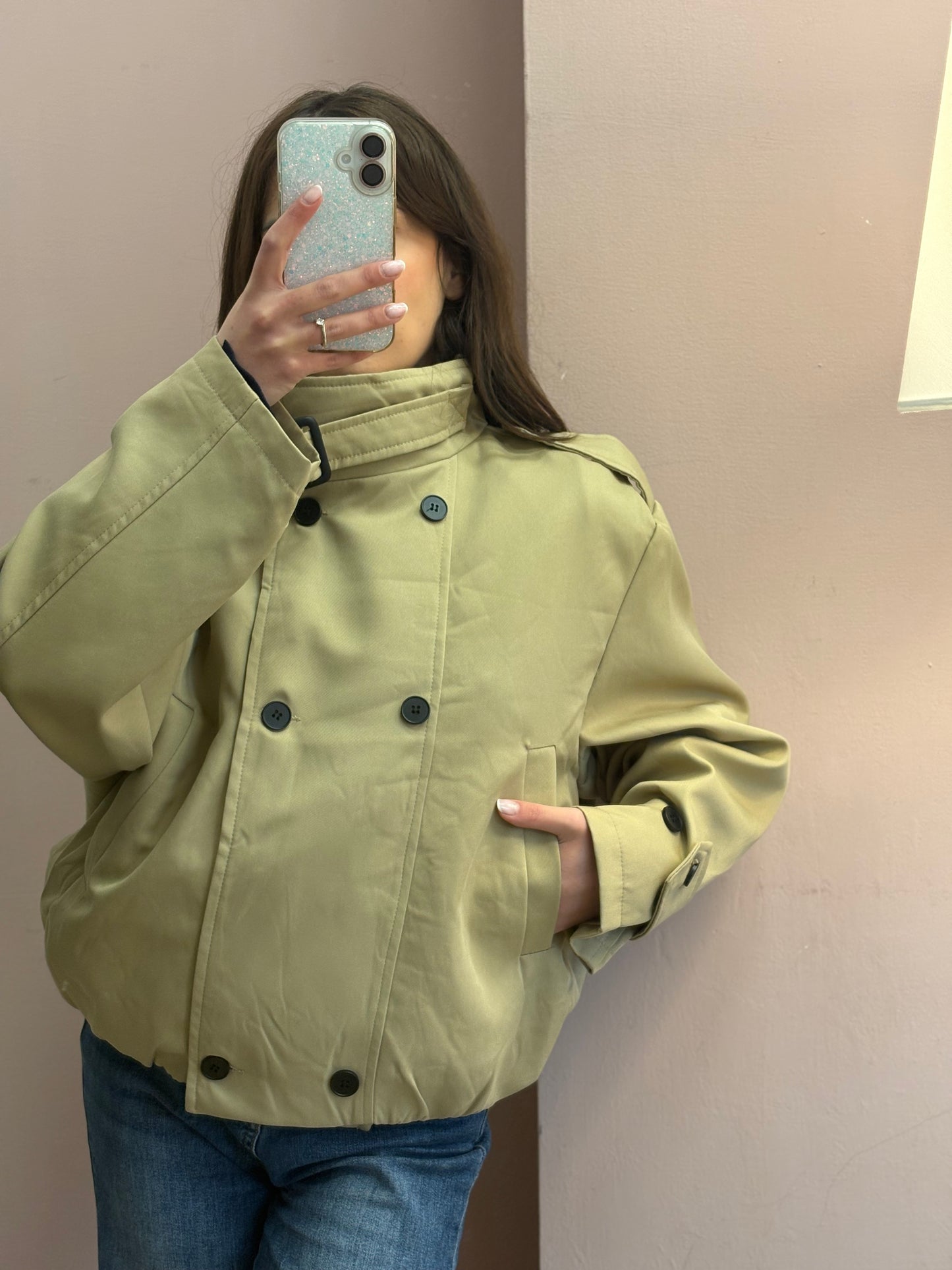 IMPERMEABILE BEIGE DOPPIOPETTO
