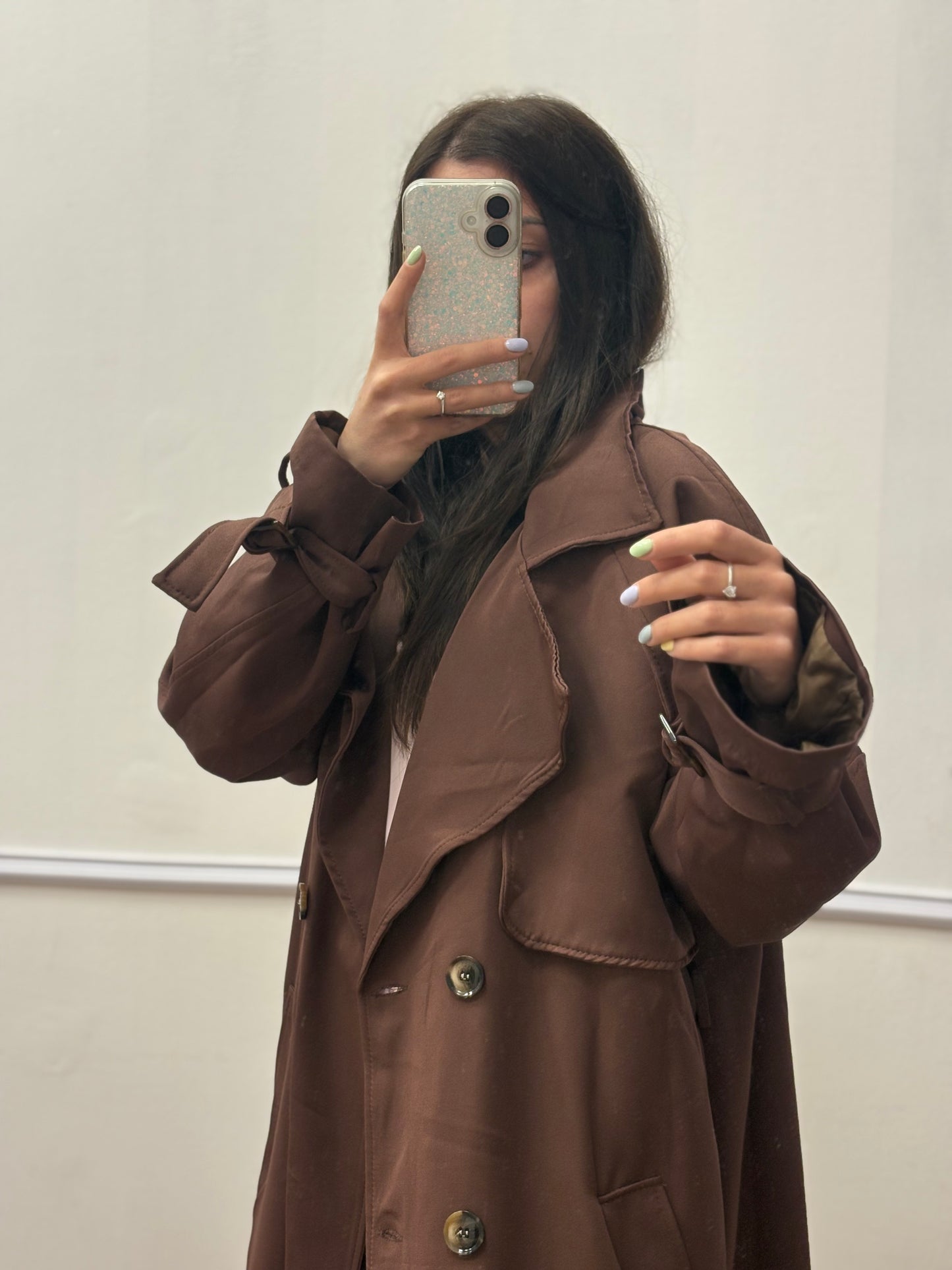 TRENCH LUNGO CIOCCOLATO