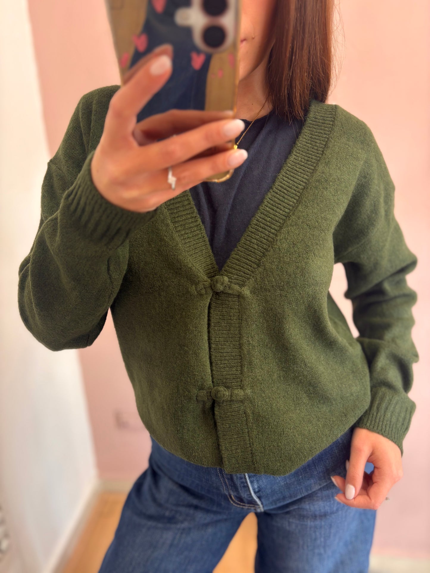 CARDIGAN ICHI VERDE BOSCO