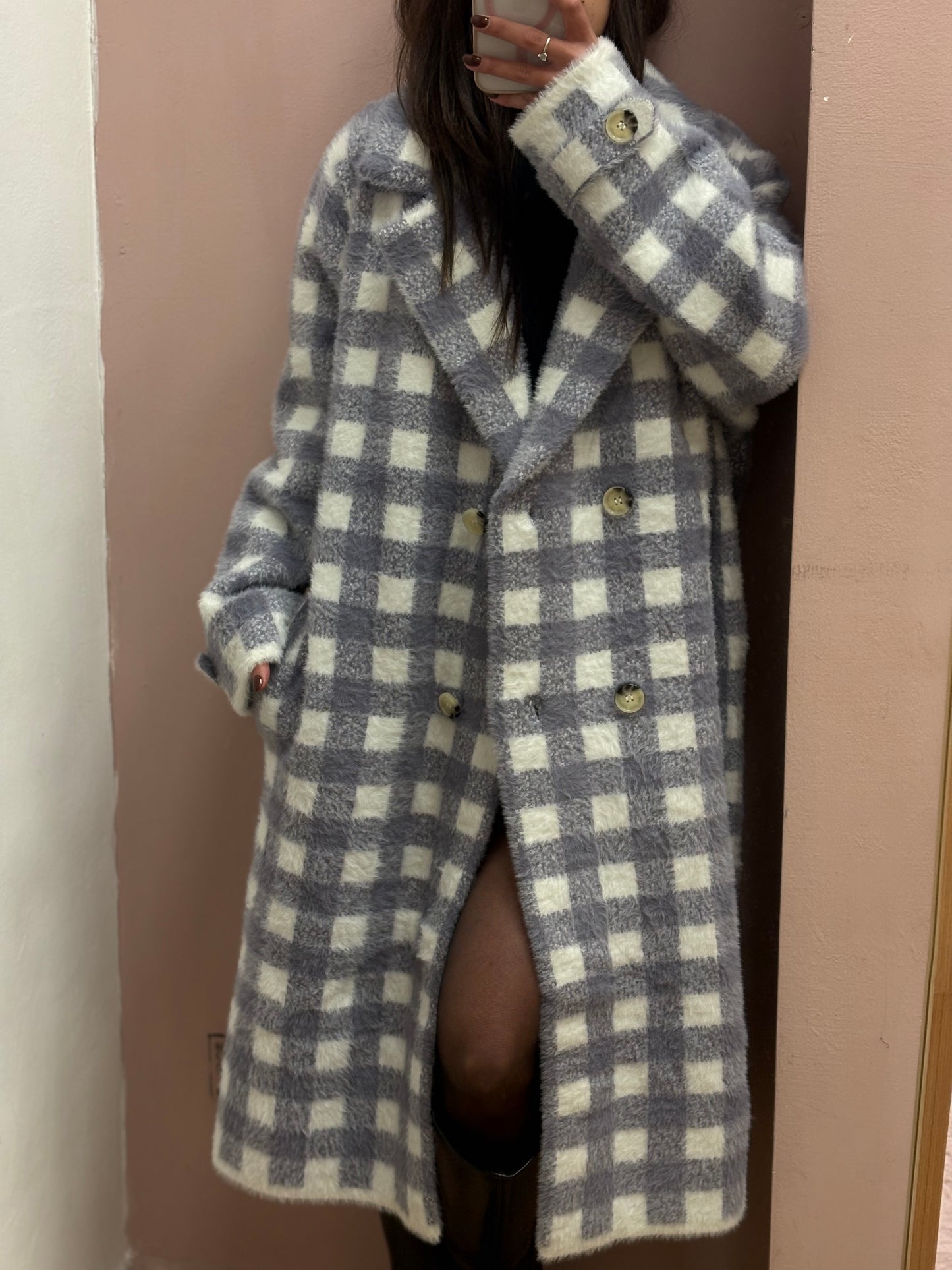 CAPPOTTO SCACCHI LILLA