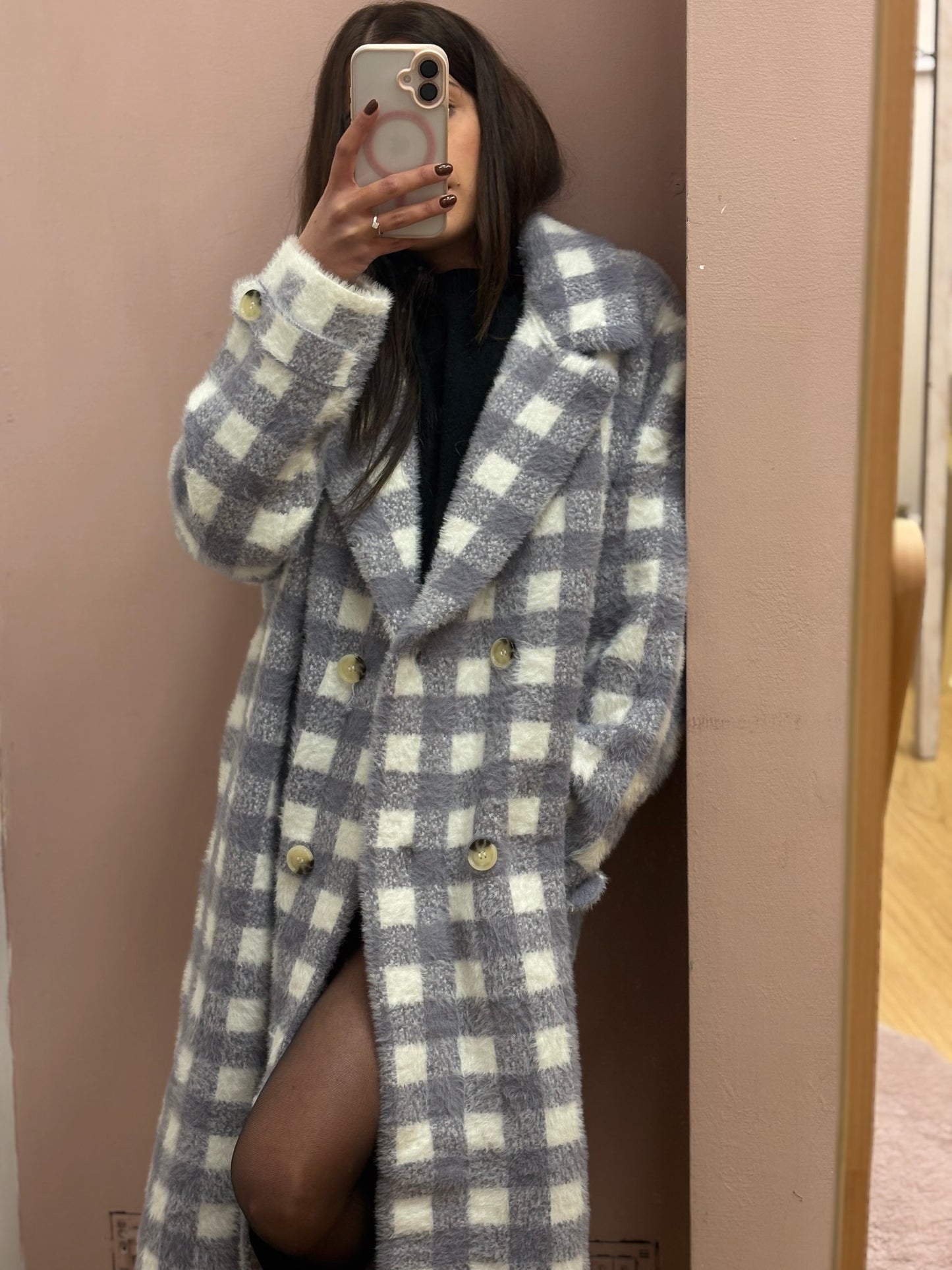 CAPPOTTO SCACCHI LILLA