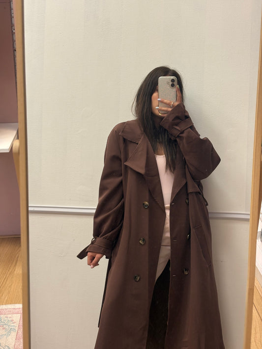 TRENCH LUNGO CIOCCOLATO