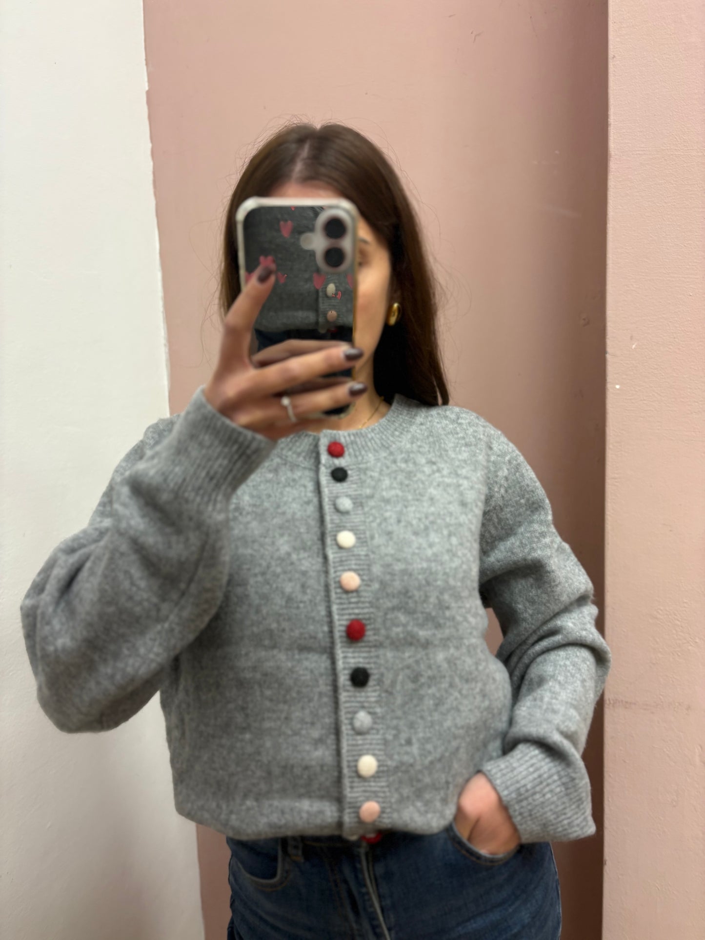 CARDIGAN MARY GRIGIO