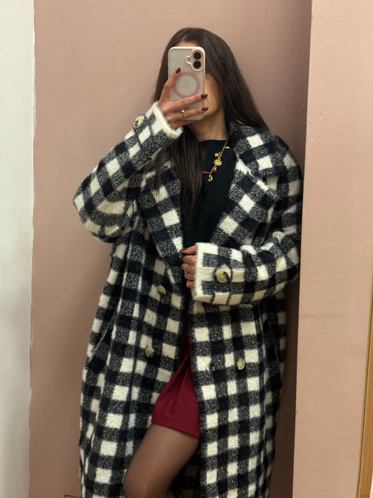 CAPPOTTO SCACCHI NERO