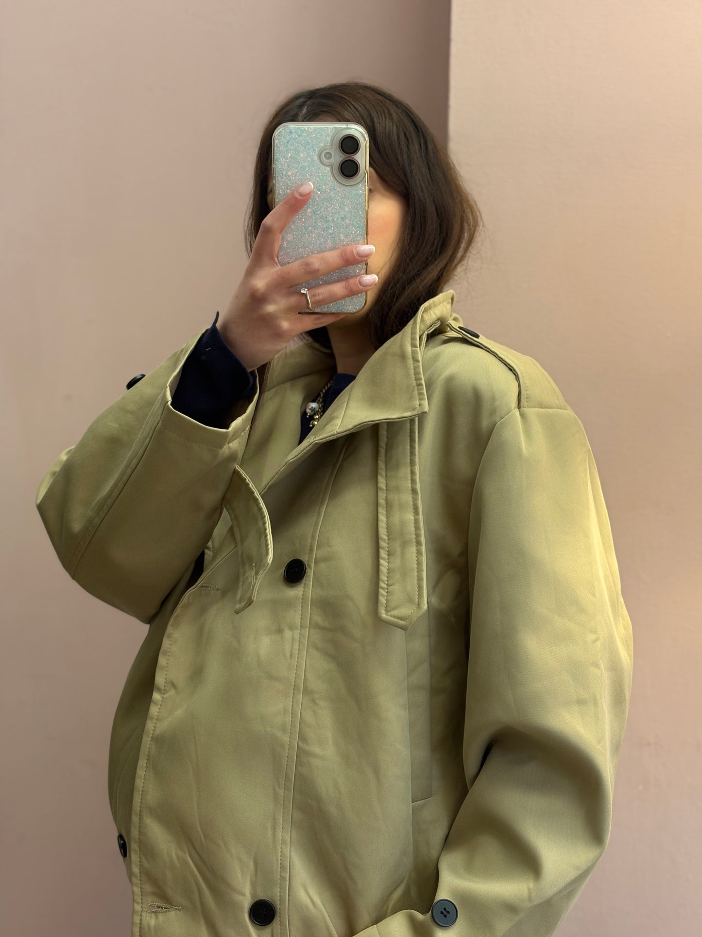 IMPERMEABILE BEIGE DOPPIOPETTO