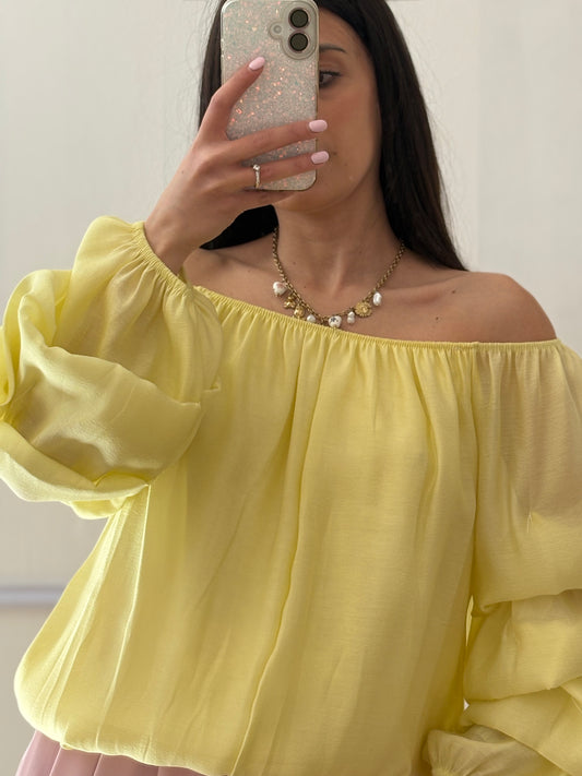 TOP GIALLO SCOLLO A BARCA