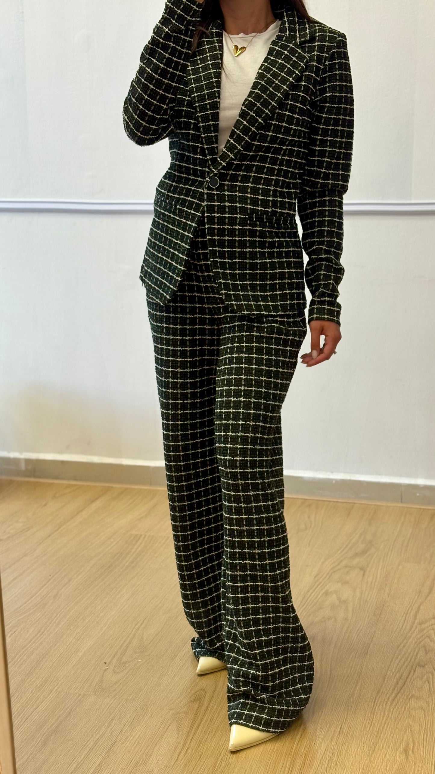 PANTALONE JACQUARD VERDE