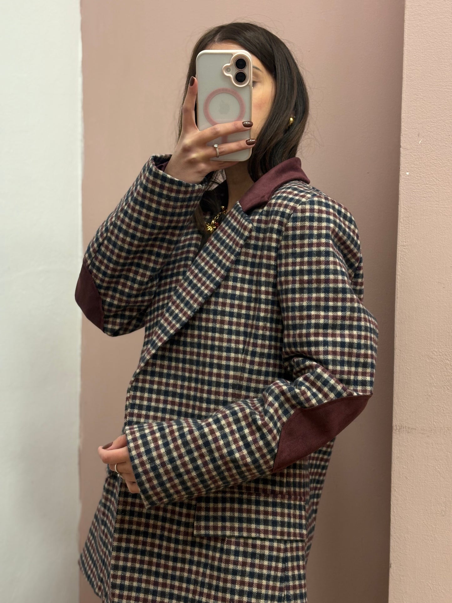 BLAZER SCACCO BURGUNDY