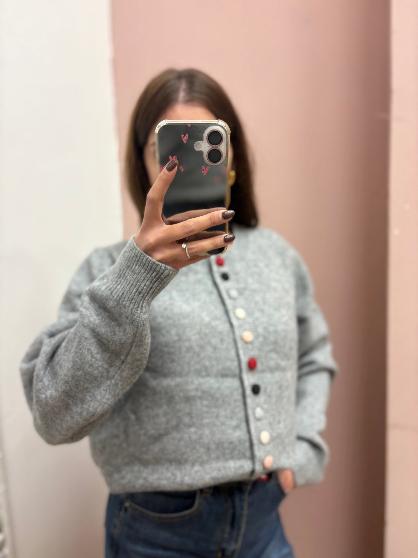 CARDIGAN MARY GRIGIO