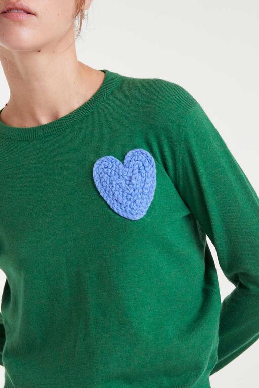 MAGLIONE CUORE VERDE