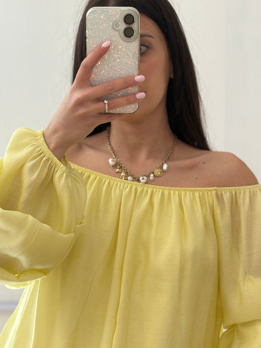 TOP GIALLO SCOLLO A BARCA