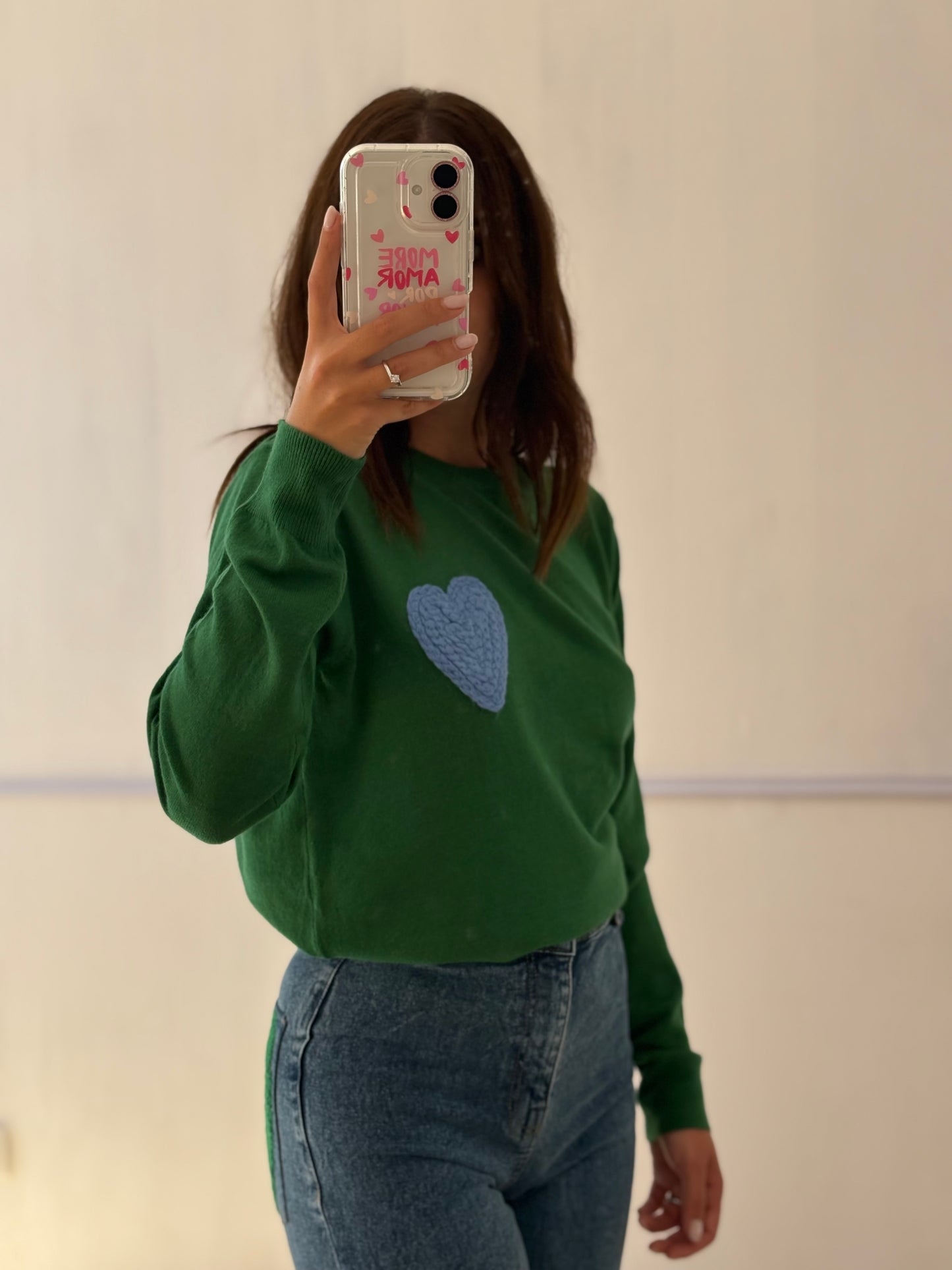 MAGLIONE CUORE VERDE