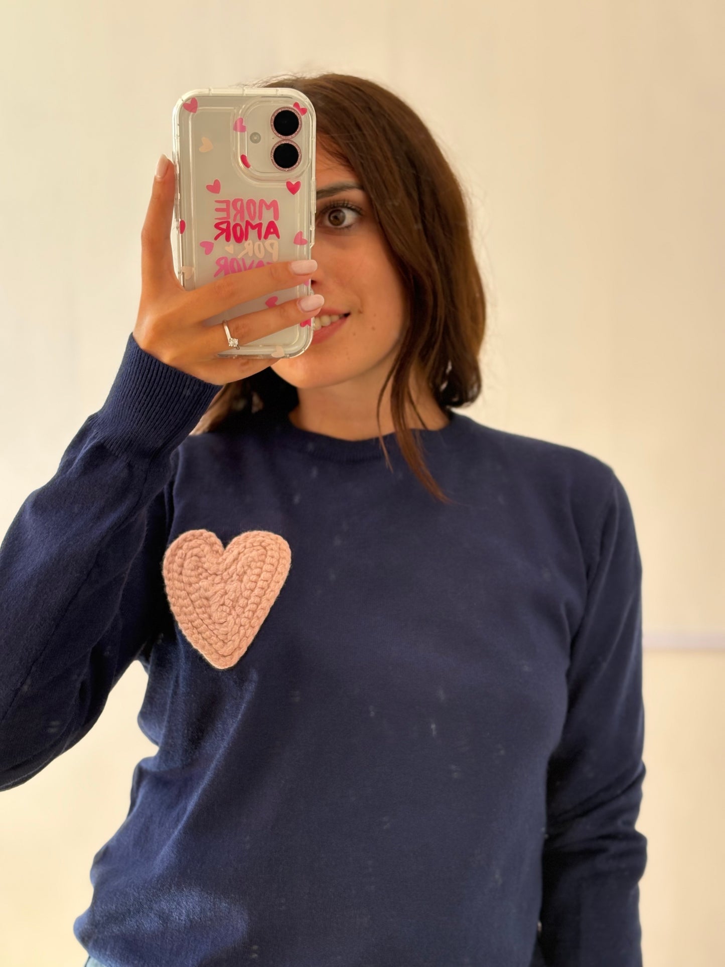 MAGLIONE CUORE BLU