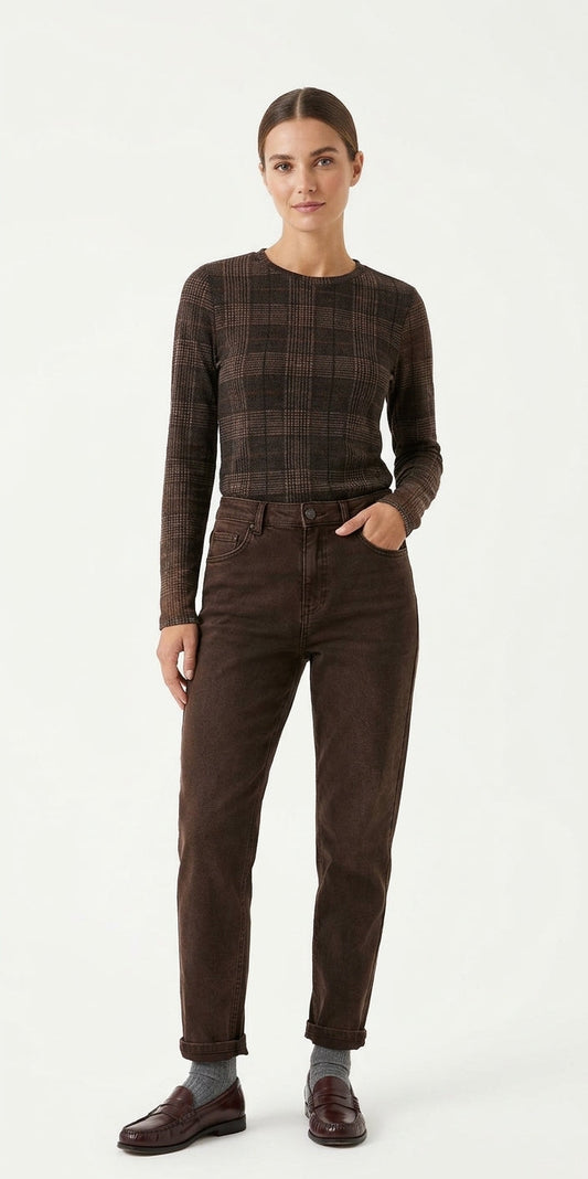 JEANS REGULAR CIOCCOLATO