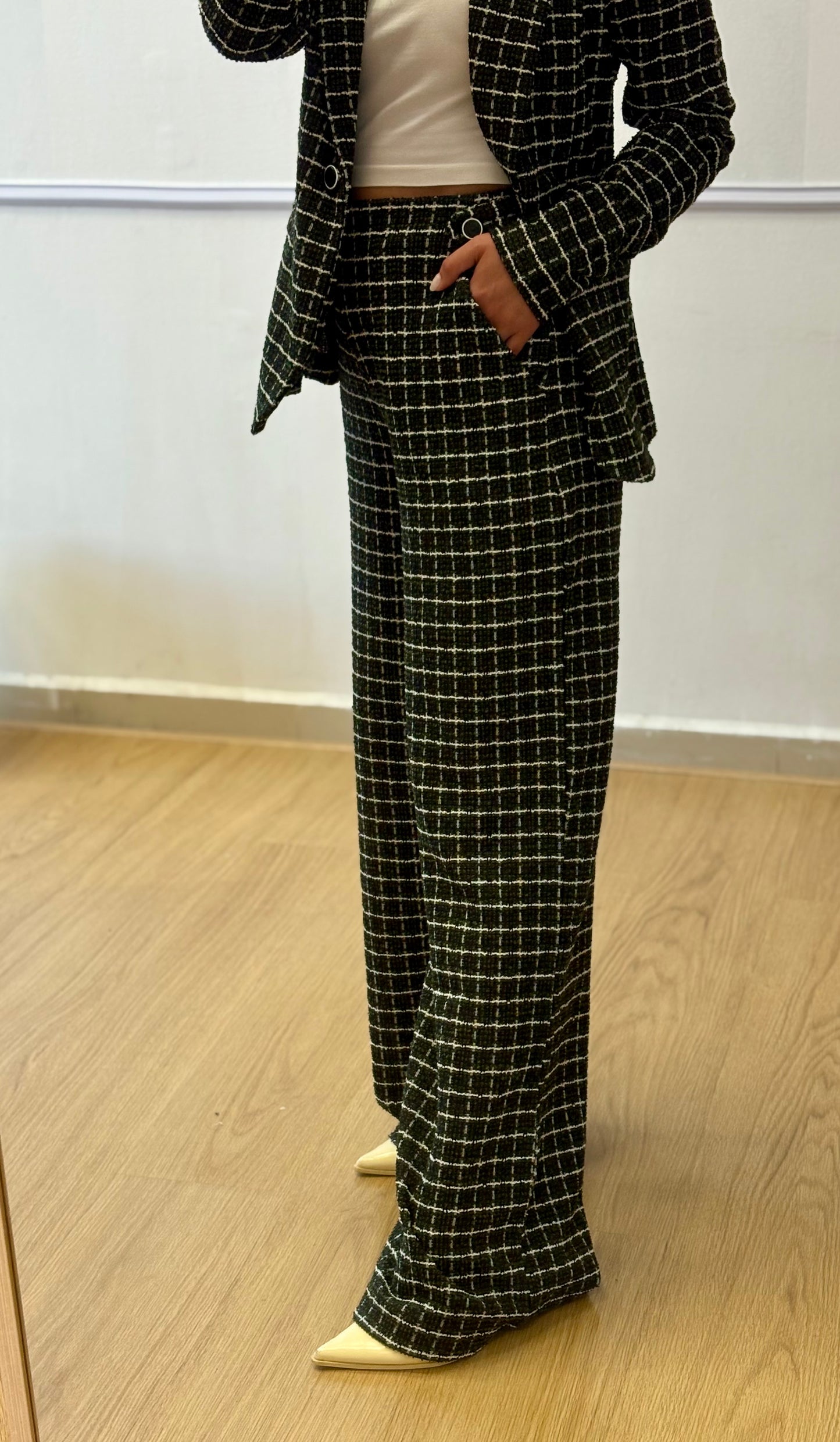 PANTALONE JACQUARD VERDE