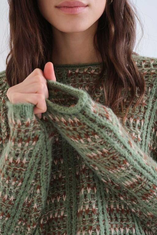 MAGLIONE TRAPUNTATO VERDE