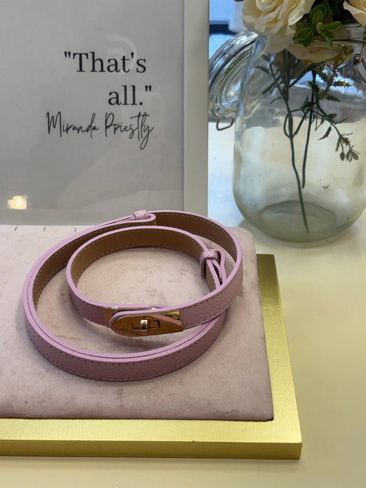 CINTA ROSA IN PELLE ALMA