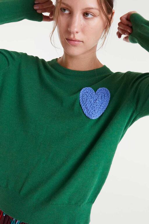 MAGLIONE CUORE VERDE