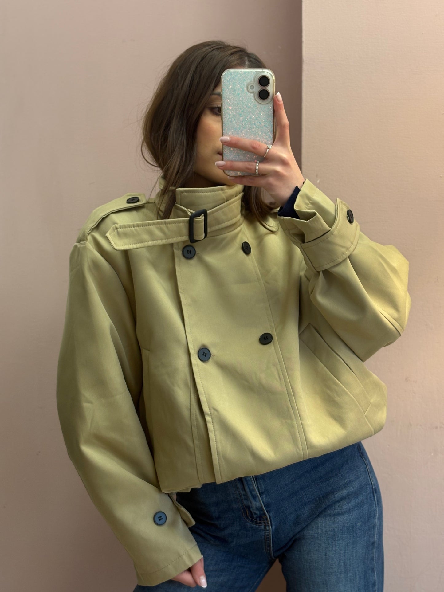 IMPERMEABILE BEIGE DOPPIOPETTO