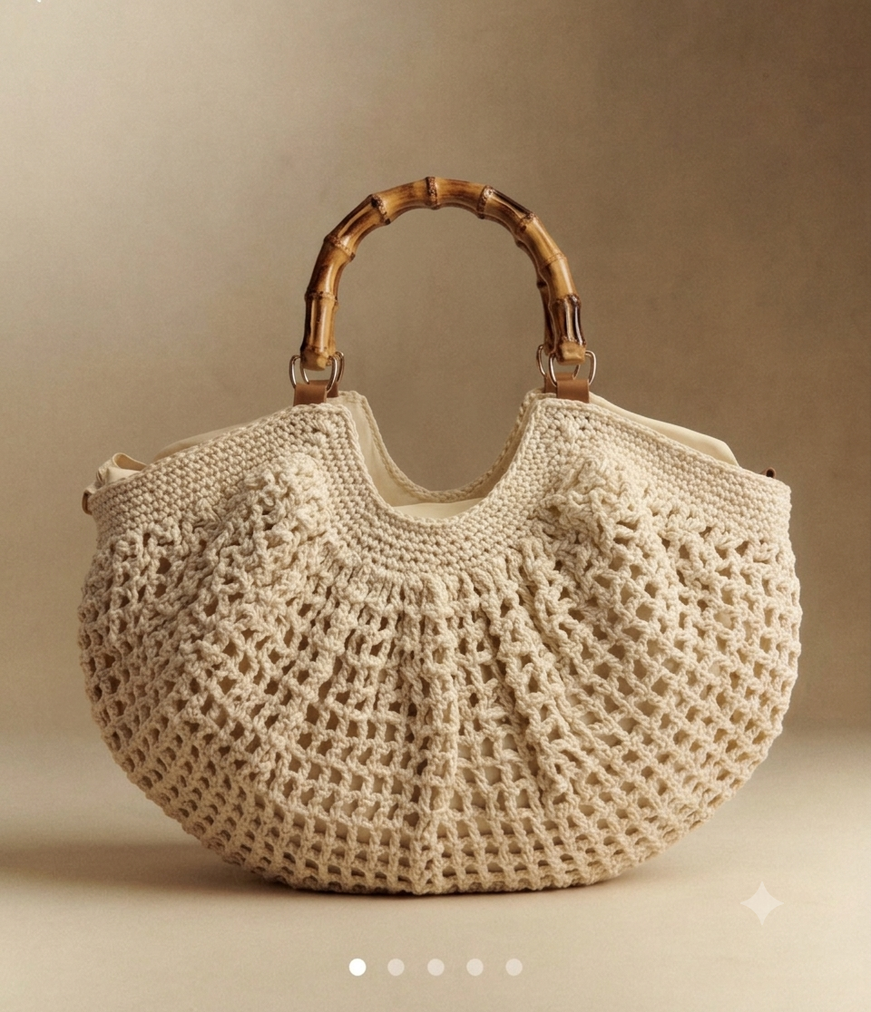BORSA CROCHET PANNA