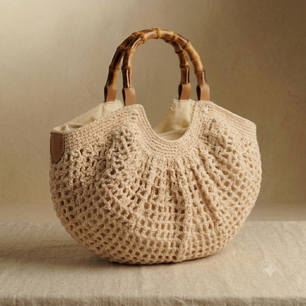 BORSA CROCHET PANNA