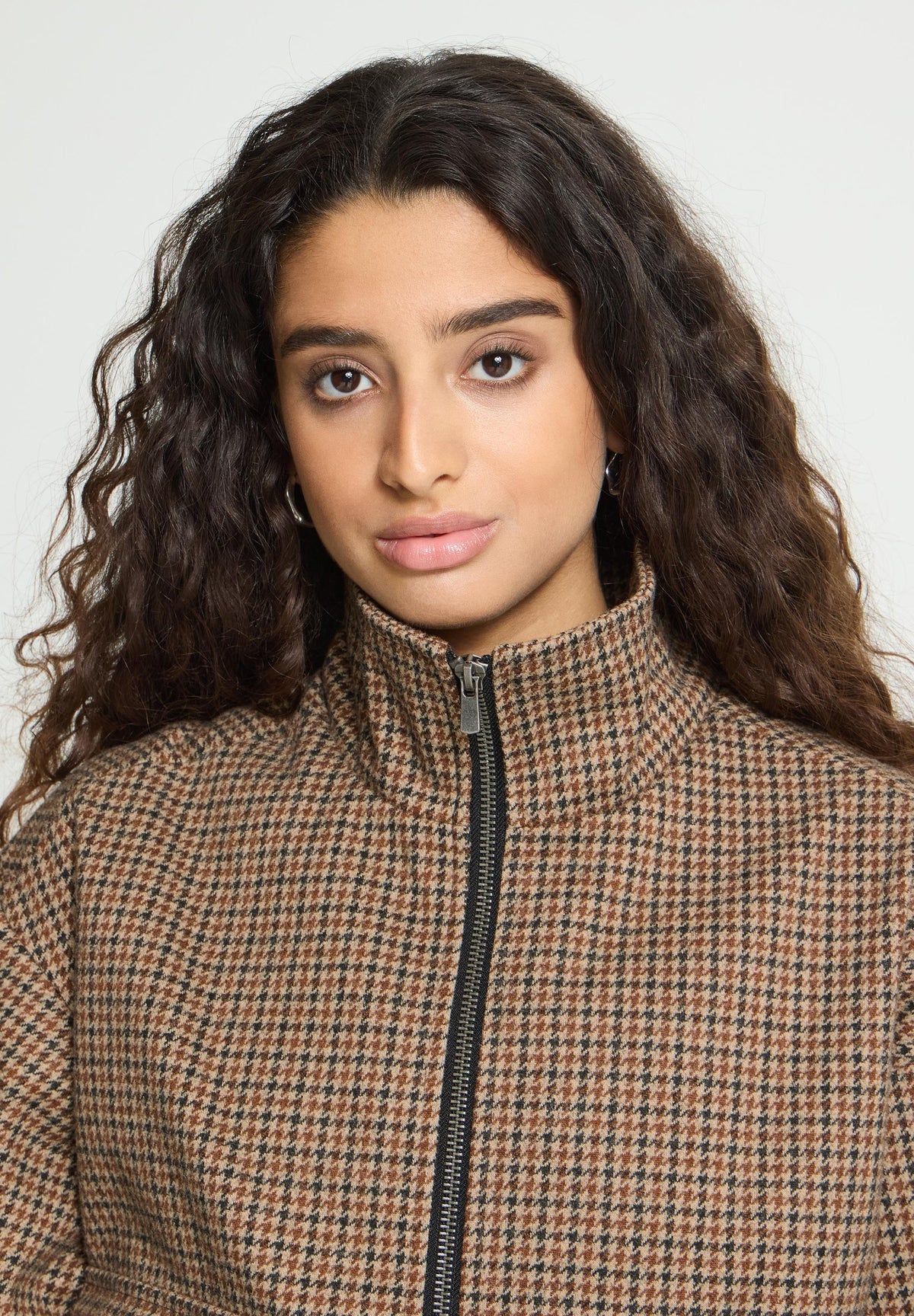 GIACCA BROWN CHECK ICHI