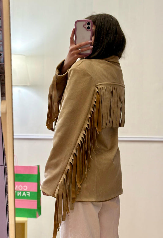 GIACCA FRANGE SUEDE